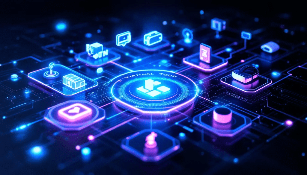 Technologie und Tools, die für die Erstellung virtueller Rundgänge verwendet werden.